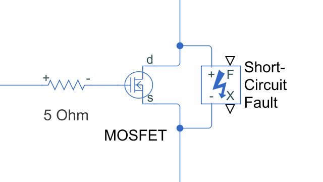MOSFET故障降压转换器。