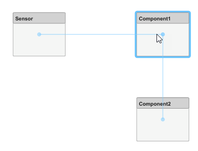 单击并拖动名为Component1的组件以移动它，它将与其他组件对齐。