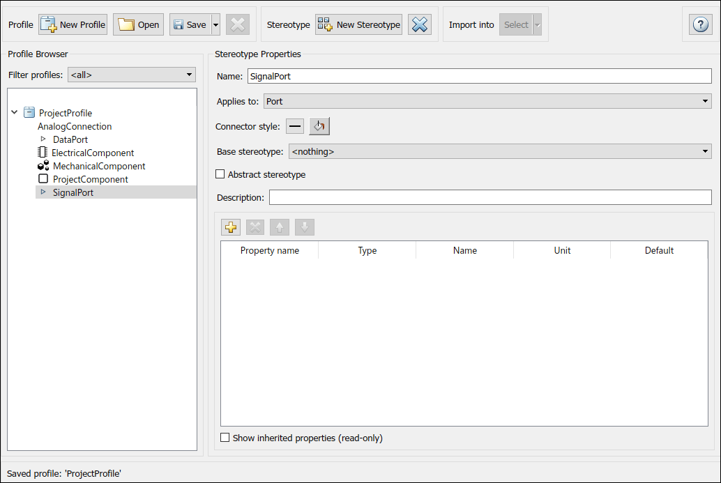 配置文件编辑器，左侧配置文件名为“项目配置文件”，下面列出了原型。