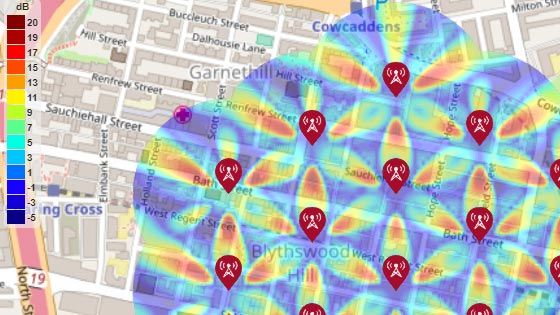 5G城市宏小区测试环境的SINR图
