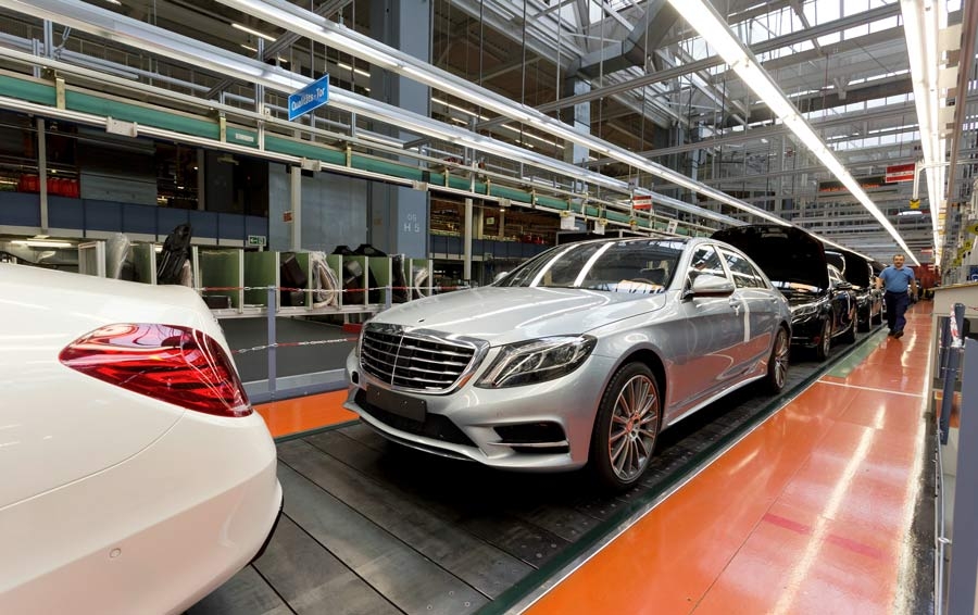 Figure 1.  A Mercedes-Benz S-Class vehicle leaving the assembly line.