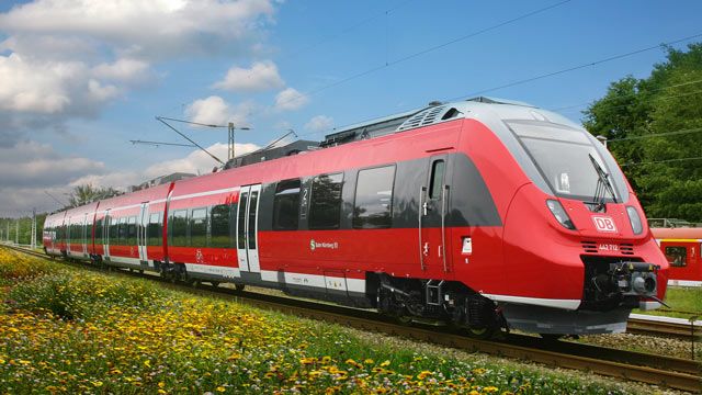 德国的庞巴迪火车。