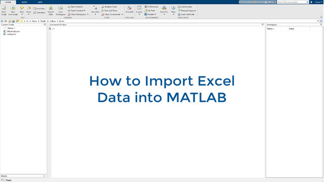 学习如何将Excel数据导入到MATLAB中，并从这些数据创建绘图。