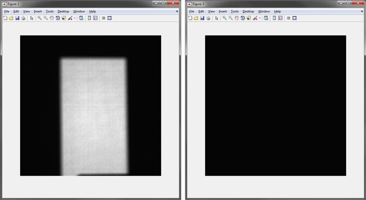 Abbildung 3: OpenBeamData-Bild(链接)和DarkFieldData-Bild (rechts)。