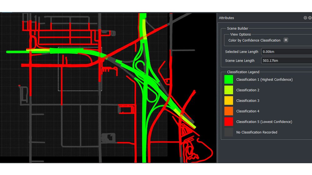 Visualisieren der importierten Straßendaten aus HERE HDLM.