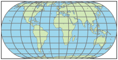 使用Eckert 4投影的世界地图