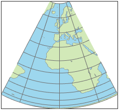 世界地图使用Albers等区圆锥形投影