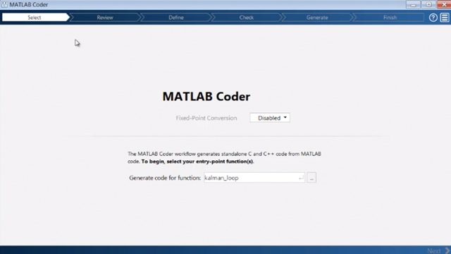 GenereCódigoC Y C ++ A PartirdeCódigodeMatlabMediante Matlab编码器。