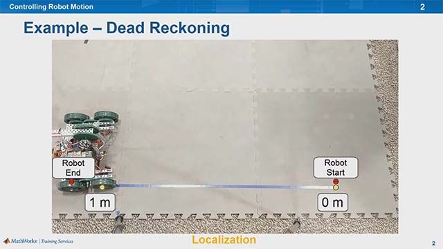 Learn how to control a robot to move on its wheels autonomously using dead reckoning.