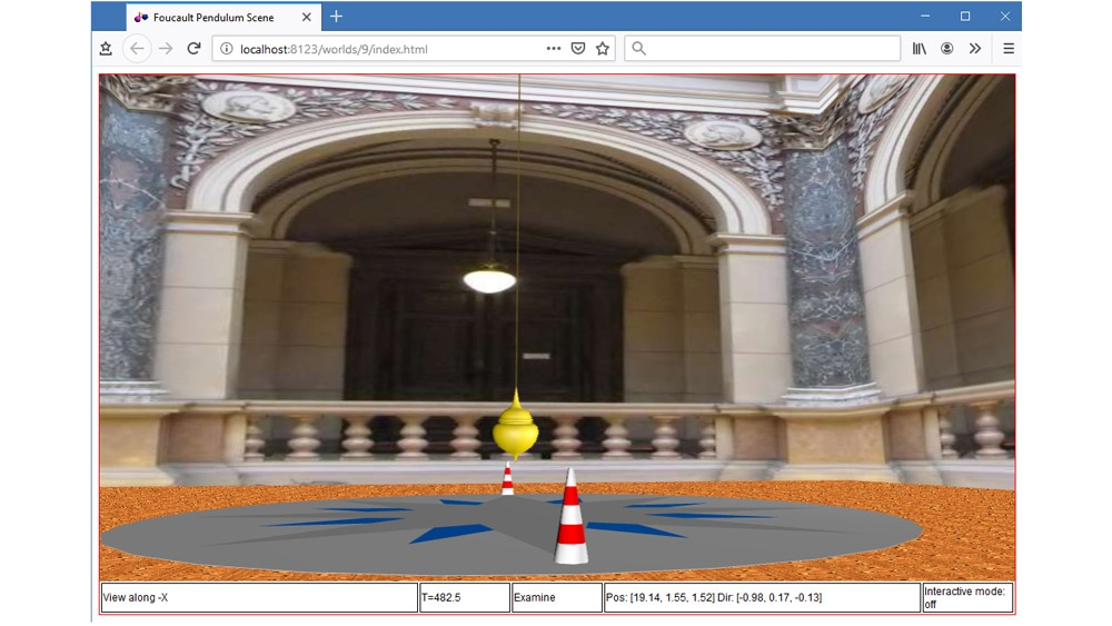 动画3D科特迪瓦联合国PENDULE德福柯丹斯联合国navigateur HTML5。