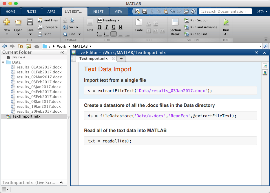 Extraction des données texte d'une collection de documents Microsoft Word.
