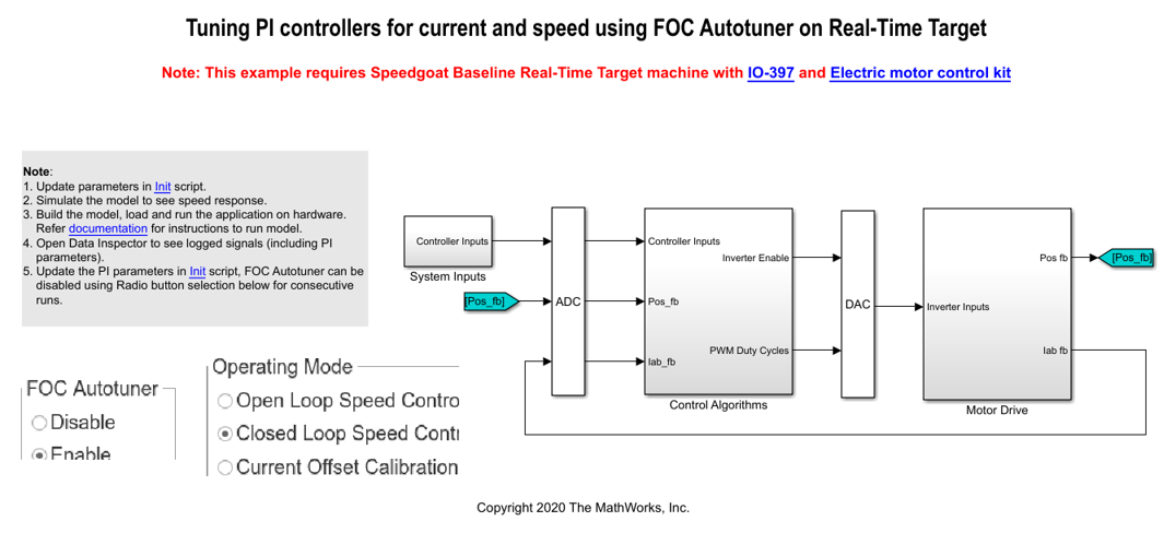在实时系统上使用Field Dieasted Control AutoTuner块调谐PI控制器