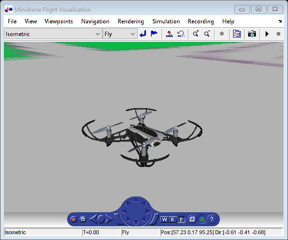 使用键盘控制对Parrot Minidrone的路径规划