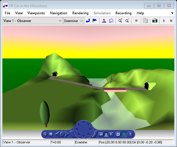Figure VR Car in the Mountains包含hgjavaccomponent, uimenu, uipanel, uitoolbar类型的对象。
