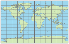 世界地图使用布劳恩透视投影