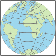 使用Breusing谐波平均投影的世界地图