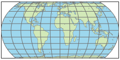 世界地图使用不对称等面积投影