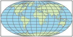 世界地图使用loximuthal投影