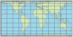 使用Trystan Edwards投影的世界地图