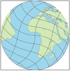 使用WieChel投影的世界地图