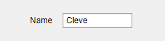 输入名称的文本编辑字段显示“cleve”