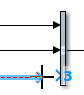 一条线被拖到具有两个连接端口的总线创建程序块附近，然后出现第三个端口。