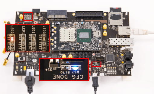 ADI SOM射频硬件板和CFG-DONE DS3-GPIO0 led点亮了
