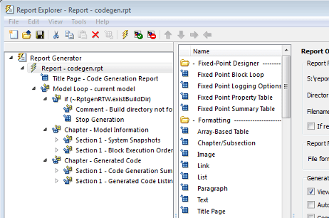 报告资源管理器对话框。在左侧窗格中，是报表代码原。选择并展开RPT以显示报告的大纲。
