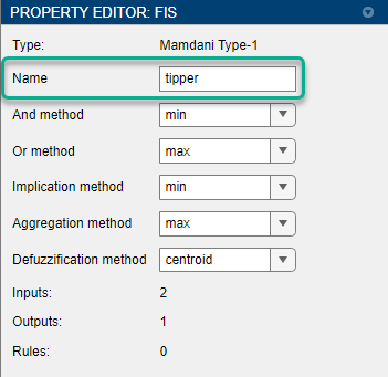 属性编辑器，名称字段高亮显示，名称值设置为“tipper”