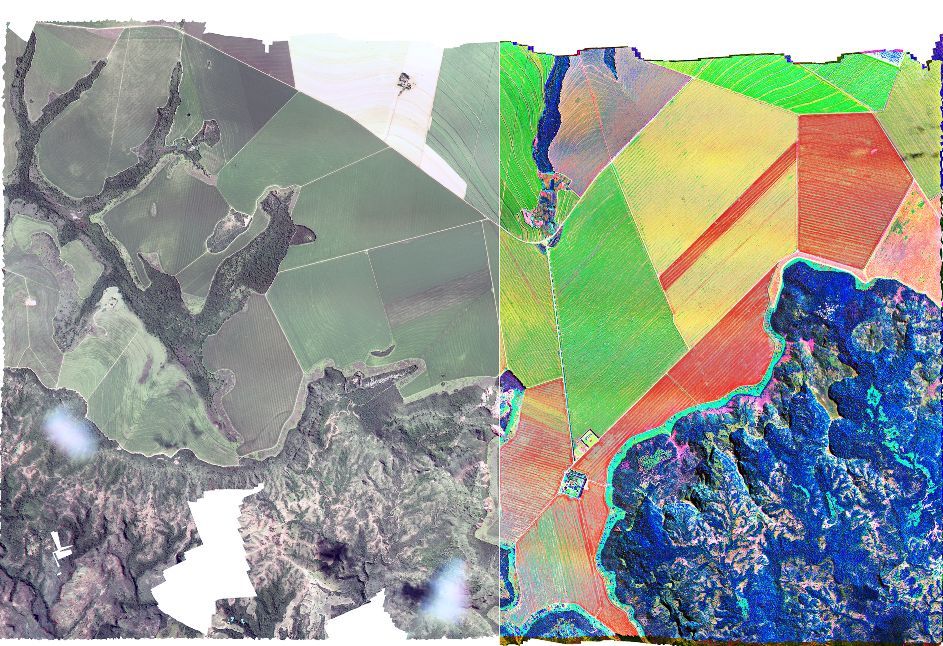 来自伽摩雅的高光谱航空图像。这些图像为分析和预测提供了数据。