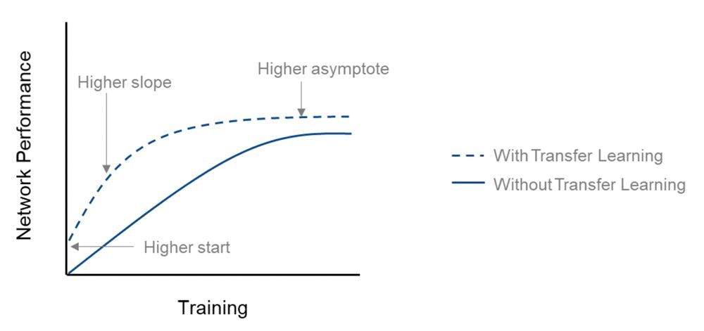 처음부터훈련하기및전이학습의신경망성능(정확도)비교。