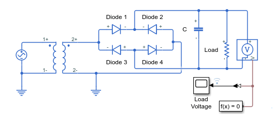 全波桥式整流器的基准模型。