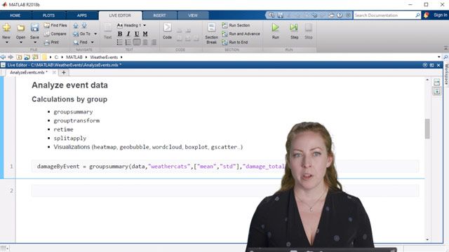 Learn several common ways to analyze data in MATLAB. This video outlines, step by step, how to perform analysis by group and how to do change point detection.