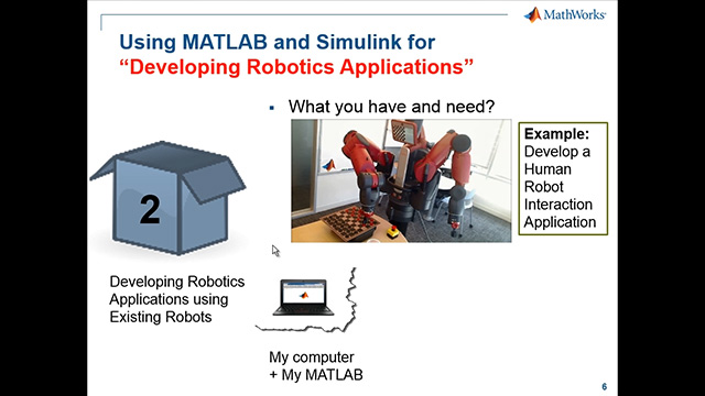 设计机器人算法的MATLAB和Simulink，并测试他们启用ROS机器人或仿真器万博1manbetx，如帐篷或V-REP。进口rosbag日志文件到MATLAB进行分析和可视化。