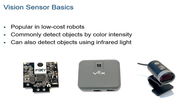学习如何编程视觉传感器集成到机器人自主算法，如物体跟踪和自动抓取物体。