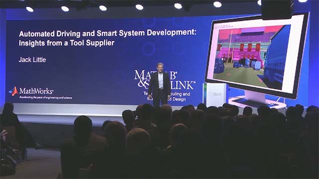 MathWorks总裁兼联合创始人Jack Little在博世2018互联世界大会上发表演讲，介绍开发具有更大自主权的高可靠性汽车系统的工具和流程。