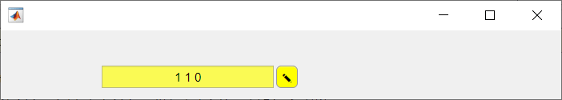 颜色选择器UI组件的实例显示的颜色黄色。