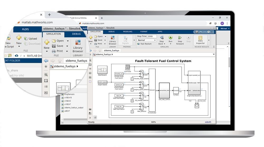 Access Simulink from Your Web Browser