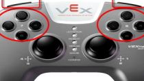 在VEX控制器上使用数字按钮来控制伺服电机角度。