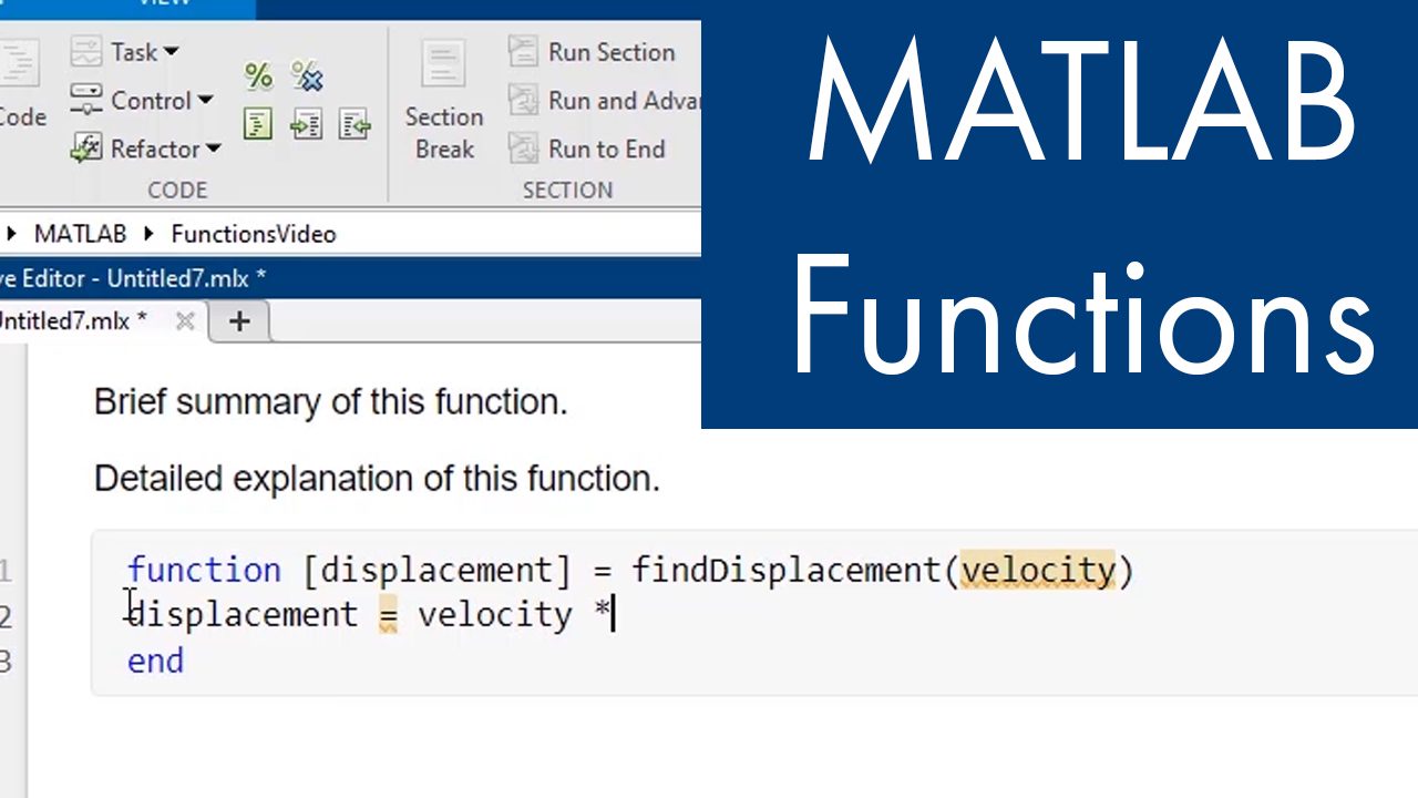 了解如何创建和使用MATLAB函数。