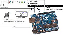 安装Arduino支持包，创建一个简单的万博1manbetx模型，并使用Simulink逐步工作流将模型下载到Arduino Uno。万博1manbetx