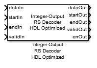 Integer-Output RS解码器HDL优化块
