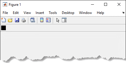 显示默认工具栏及其下面的自定义工具栏的图。自定义工具栏显示一个黑色方块作为切换工具。